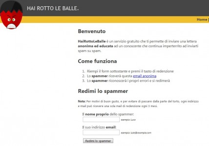 hai rotto le balle spam