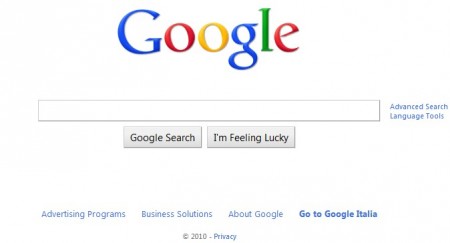 google new homepage logo 2010