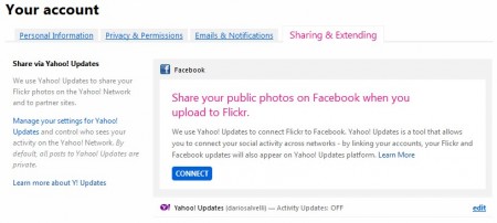 flickr facebook